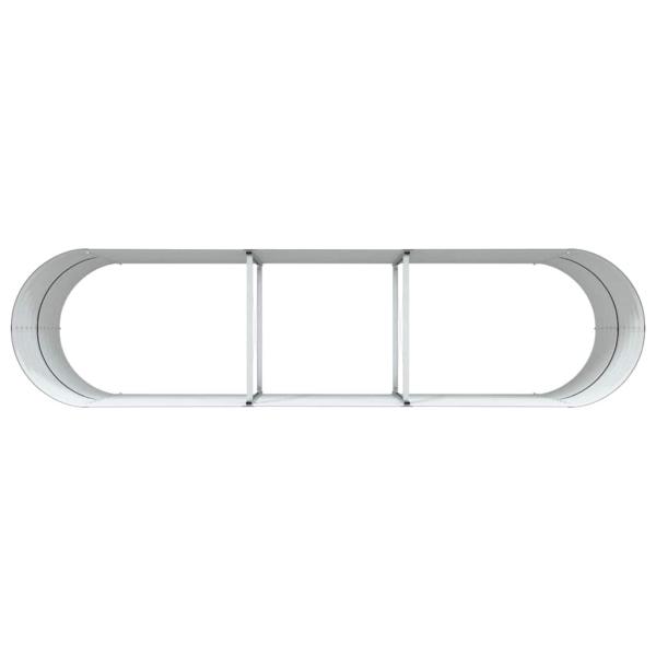 Hochbeet für den Garten, Braun, 320x80x81 cm, aus galvanisiertem Stahl