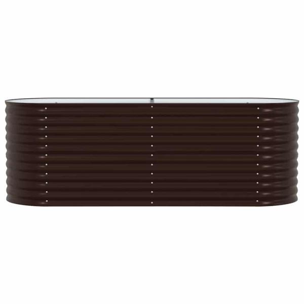 Hochbeet für den Garten Braun 240x80x81 cm aus galvanisiertem Stahl
