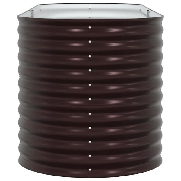 Hochbeet für den Garten Braun 240x80x81 cm aus galvanisiertem Stahl