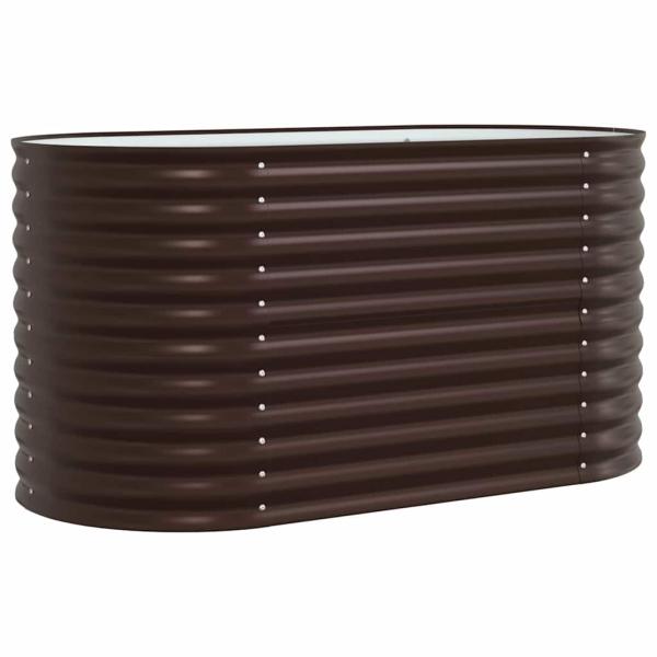 Garten Hochbeet Braun 160x80x81 cm aus verzinktem Stahl