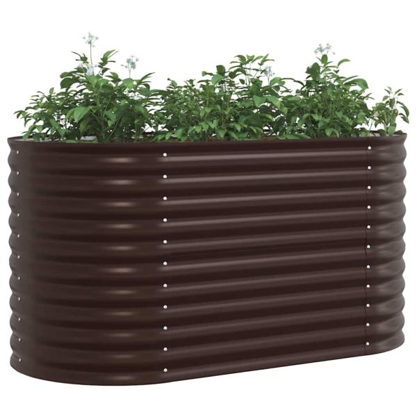 Garten Hochbeet Braun 160x80x81 cm aus verzinktem Stahl