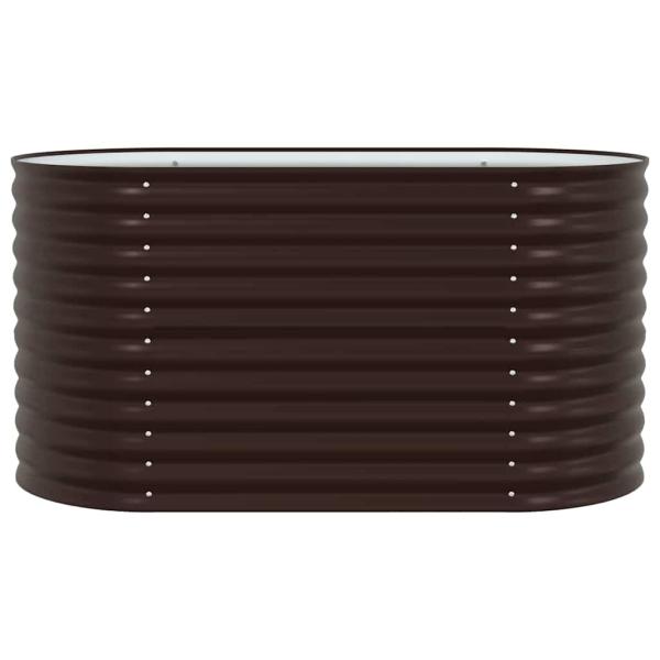 Garten Hochbeet Braun 160x80x81 cm aus verzinktem Stahl