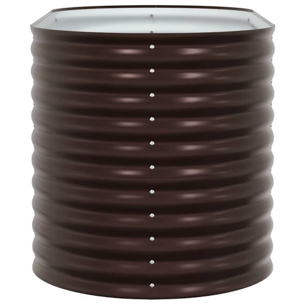 Garten Hochbeet Braun 160x80x81 cm aus verzinktem Stahl