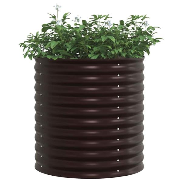 Garten Hochbeet - Braun 80x80x81 cm Galvanisierter Stahl