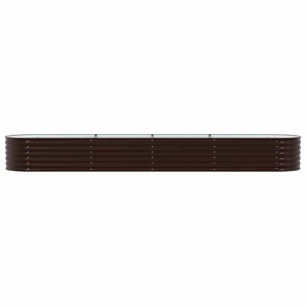 Garten Hochbeet Braun 400x80x44 cm aus verzinktem Stahl