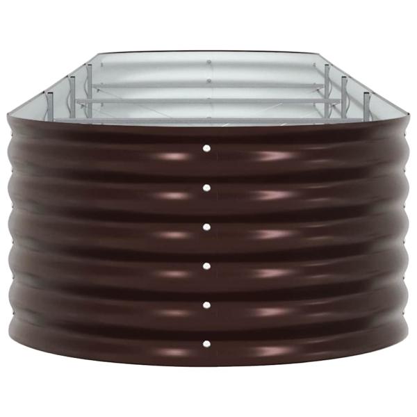 Garten Hochbeet Braun 400x80x44 cm aus verzinktem Stahl