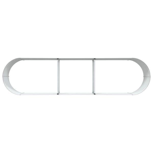 Hochbeet für den Garten in Braun, 320x80x44 cm, aus galvanisiertem Stahl