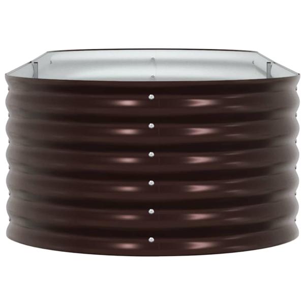 Garten Hochbeet Braun 240x80x44 cm aus verzinktem Stahl