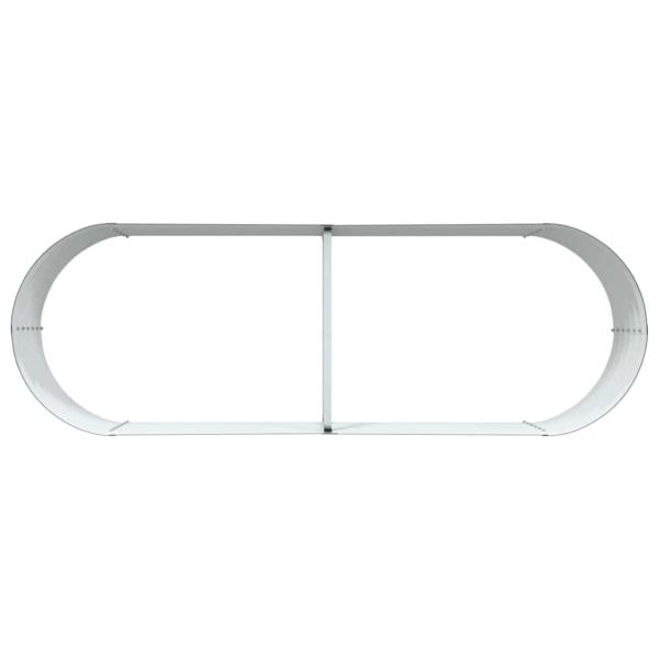 Garten Hochbeet Braun 240x80x44 cm aus verzinktem Stahl