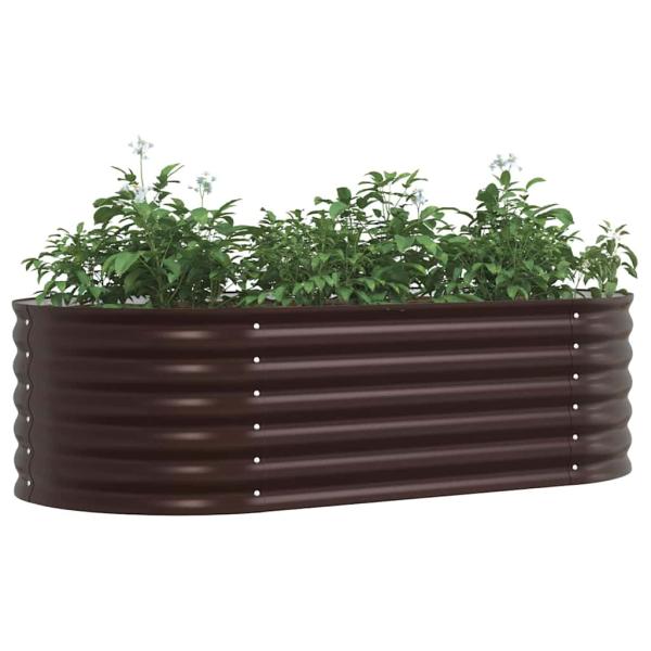 Garten Hochbeet Braun 160x80x44 cm Galvanisiertes Stahl