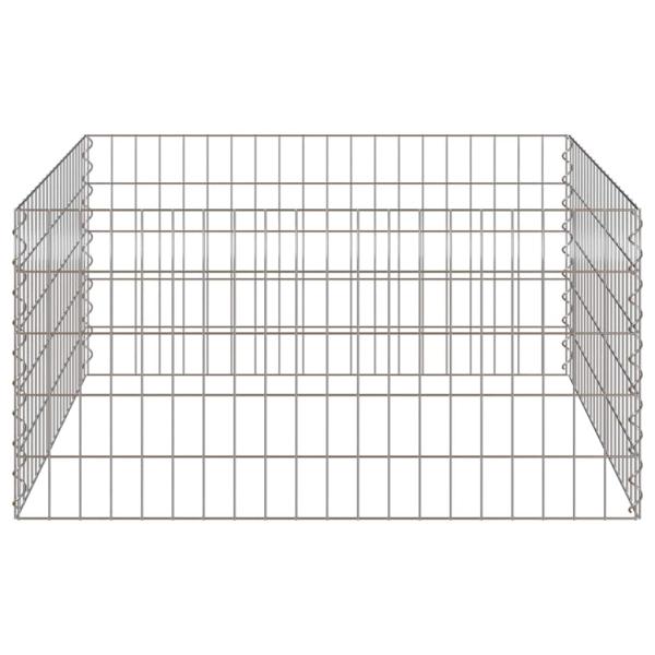 Gartenkomposter 100x100x50 cm aus verzinktem Stahl, quadratisch