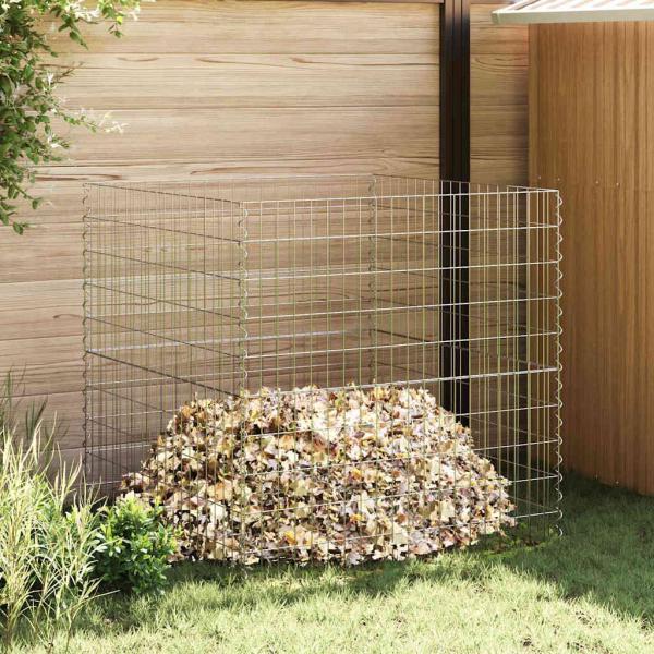 ARDEBO.de - Gartenkomposter 100x100x100 cm aus verzinktem Stahl Quadrat