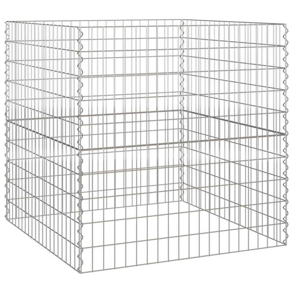 Gartenkomposter 100x100x100 cm aus verzinktem Stahl Quadrat