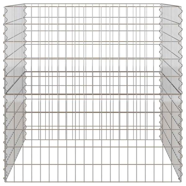 Gartenkomposter 100x100x100 cm aus verzinktem Stahl Quadrat