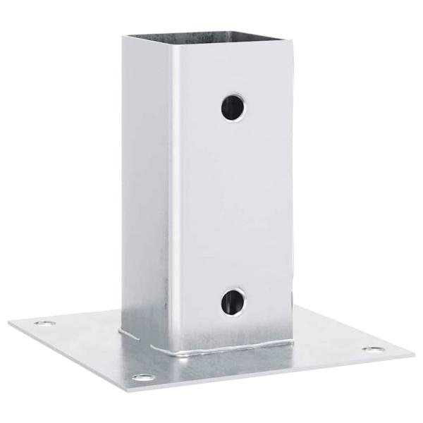 Pfostenträger Quadratisch 4Stk. Silber 71x71mm Verzinkter Stahl
