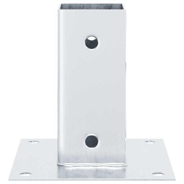 Pfostenträger Quadratisch 4Stk. Silber 71x71mm Verzinkter Stahl