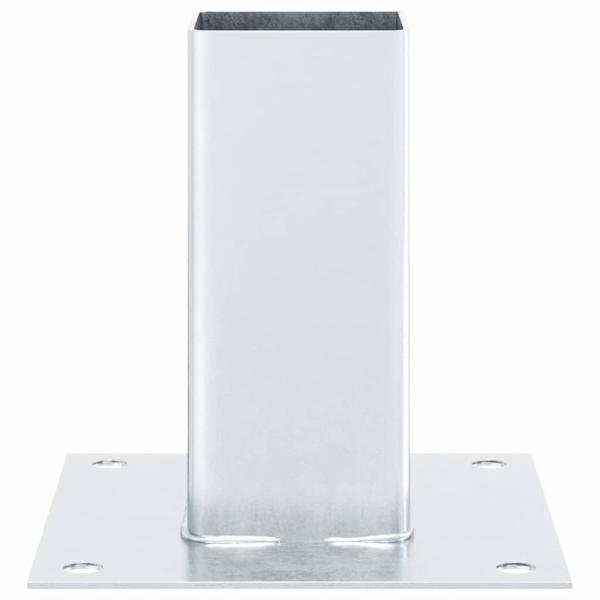 Pfostenträger Quadratisch 4Stk. Silber 71x71mm Verzinkter Stahl