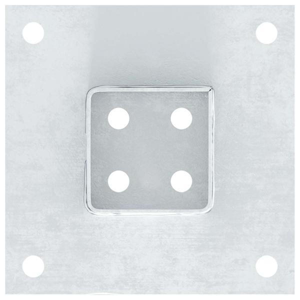 Pfostenträger Quadratisch 4Stk. Silber 71x71mm Verzinkter Stahl