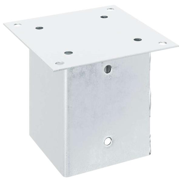 Pfostenträger Quadratisch 4Stk. Silber 101x101mm Stahl Verzinkt