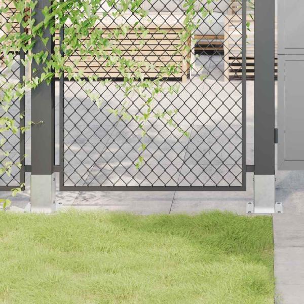 ARDEBO.de - Pfostenträger Quadratisch 4Stk. Silber 91x91mm Verzinkter Stahl