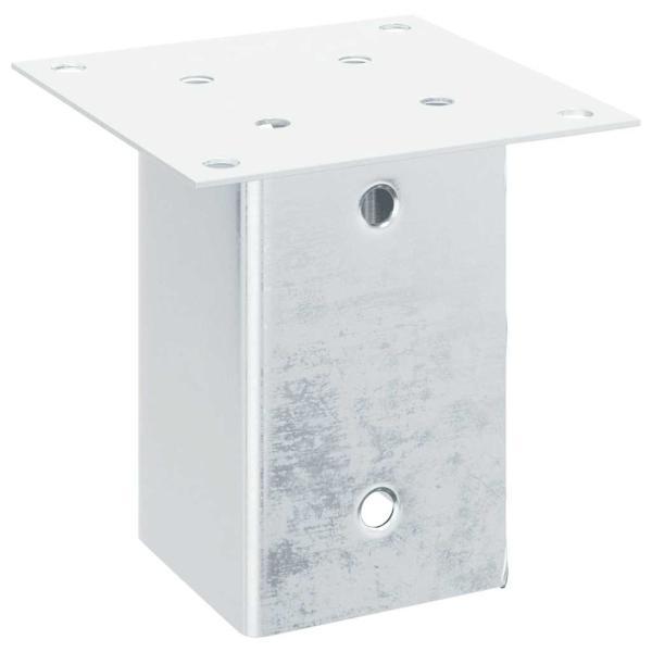 Pfostenträger Quadratisch 4Stk. Silber 91x91mm Verzinkter Stahl