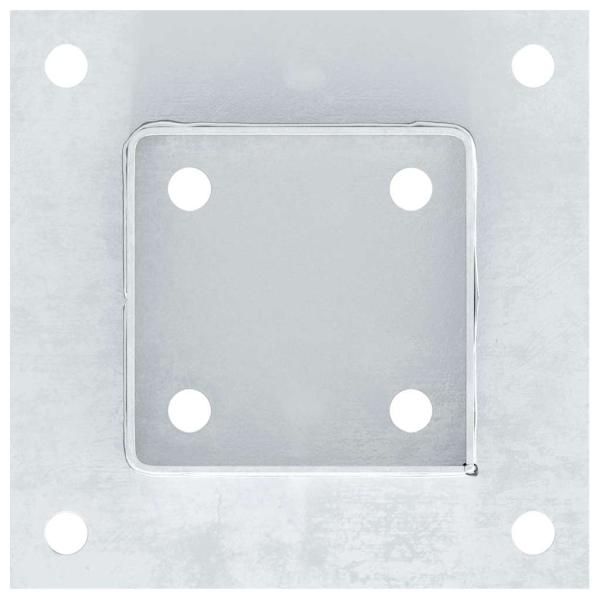 Pfostenträger Quadratisch 4Stk. Silber 91x91mm Verzinkter Stahl