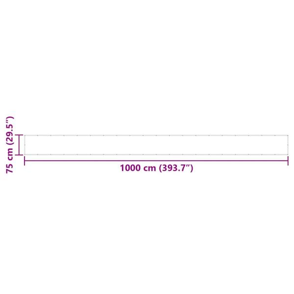 Balkon-Sichtschutz Gelb und Weiß Gestreift 75x1000 cm