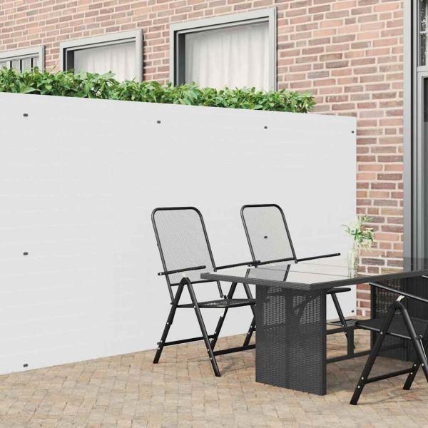 ARDEBO.de - Gartenzaun Doppelseitig Weiß 1,8x5 m PVC
