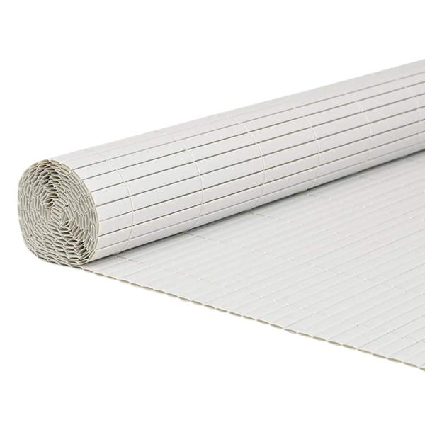 Gartenzaun Doppelseitig Weiß 1,8x5 m PVC