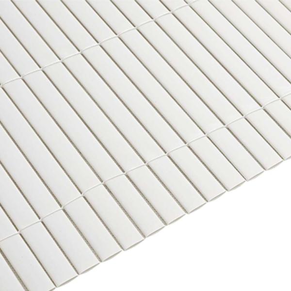 Gartenzaun Doppelseitig Weiß 1,8x5 m PVC
