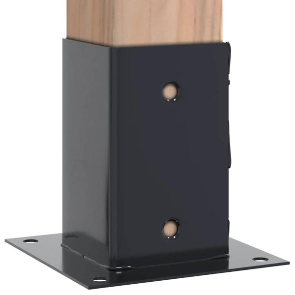 Pfostenträger Quadrat 12 Stk. 81x81mm Pulverbeschichteter Stahl