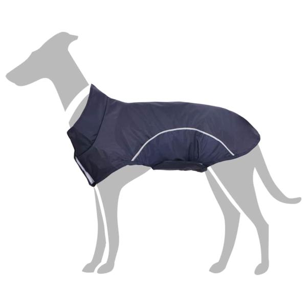 ARDEBO.de - Hunde Regenmantel mit Reflexstreifen Polyester Marineblau 3XL