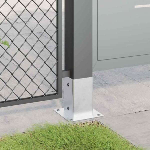 Pfostenträger Quadratisch 12 Stk. Silber 91x91mm Stahl Verzinkt