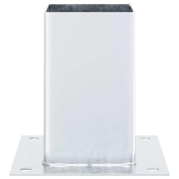 Pfostenträger Quadratisch 12 Stk. Silber 91x91mm Stahl Verzinkt