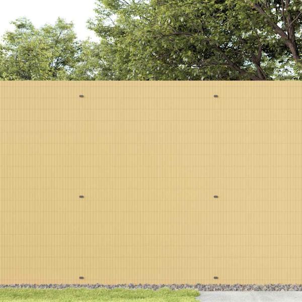 Gartenzaun Doppelseitig Gelb 1,8x3 m PVC