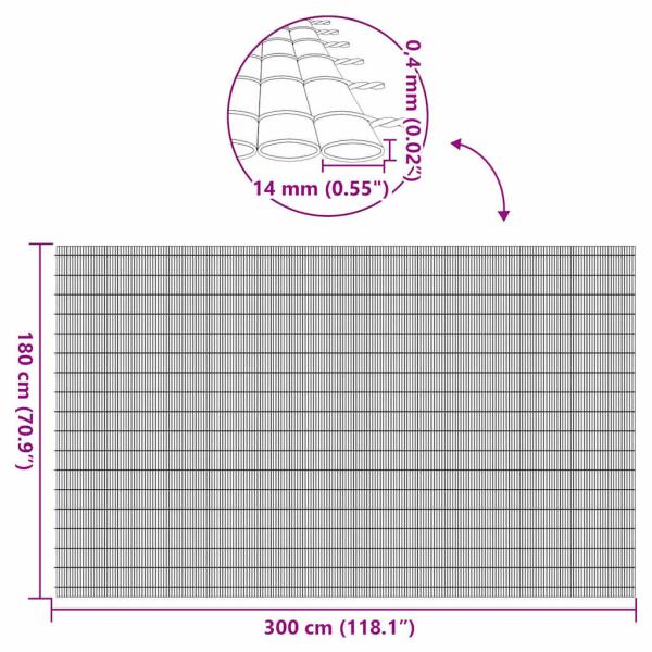 Gartenzaun Doppelseitig Gelb 1,8x3 m PVC