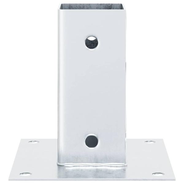 Pfostenträger Quadratisch 12 Stk. Silber 71x71mm Stahl Verzinkt