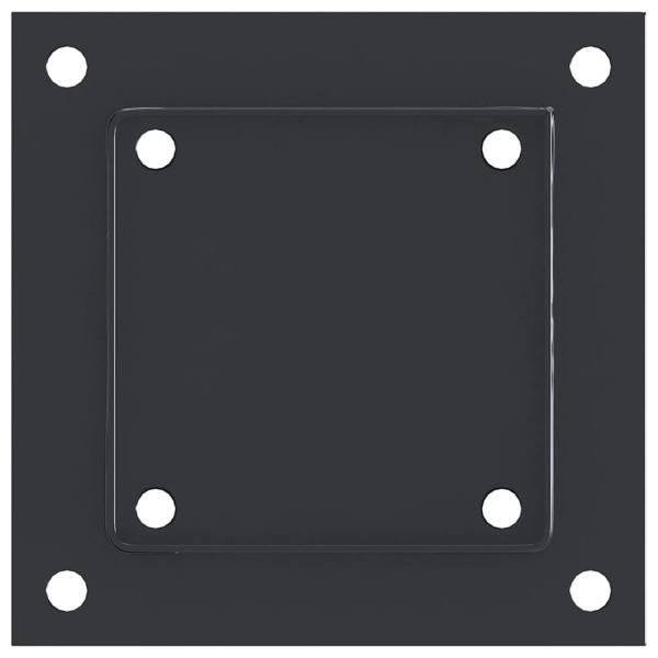 Pfostenträger Quadrat 4 Stk. 121x121 mm Stahl Pulverbeschichtet