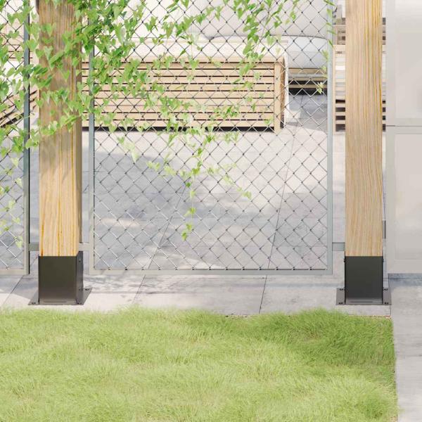 ARDEBO.de - Pfostenträger Quadrat 4 Stk. 101x101 mm Stahl Pulverbeschichtet