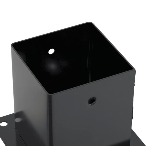 Pfostenträger Quadrat 4 Stk. 101x101 mm Stahl Pulverbeschichtet
