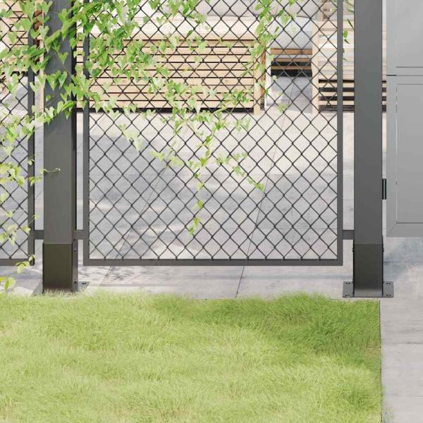 ARDEBO.de - Pfostenträger Quadrat 4 Stk. 81x81 mm Pulverbeschichteter Stahl