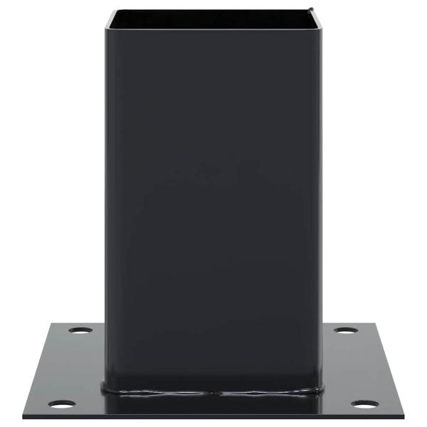 Pfostenträger Quadrat 4 Stk. 81x81 mm Pulverbeschichteter Stahl