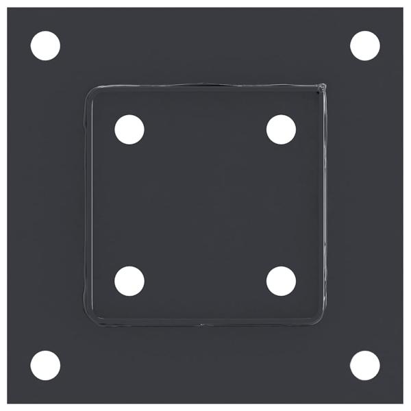 Pfostenträger Quadrat 4 Stk. 81x81 mm Pulverbeschichteter Stahl