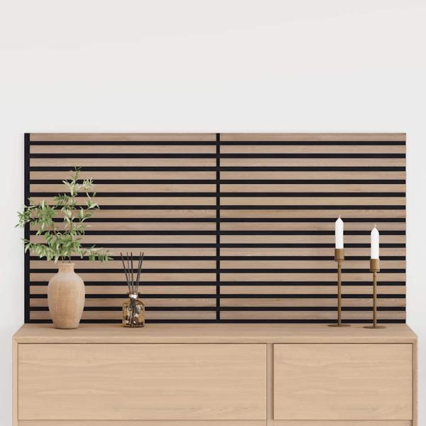 Akustik Wandpaneele 2 Stk. Lamellen 60,5x60 cm Eichenfurnier