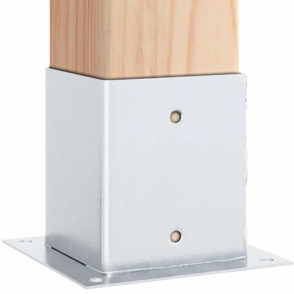 Pfostenträger Quadratisch 4Stk. Silber 121x121mm Stahl Verzinkt