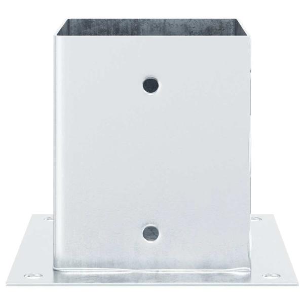 Pfostenträger Quadratisch 4Stk. Silber 121x121mm Stahl Verzinkt