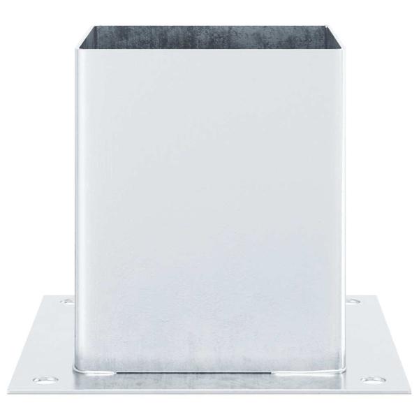 Pfostenträger Quadratisch 4Stk. Silber 121x121mm Stahl Verzinkt