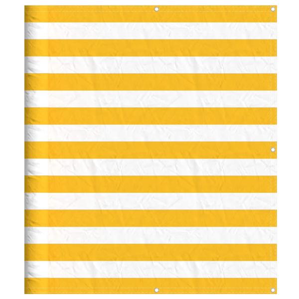 Balkon-Sichtschutz Gelb und Weiß Gestreift 120x1000 cm
