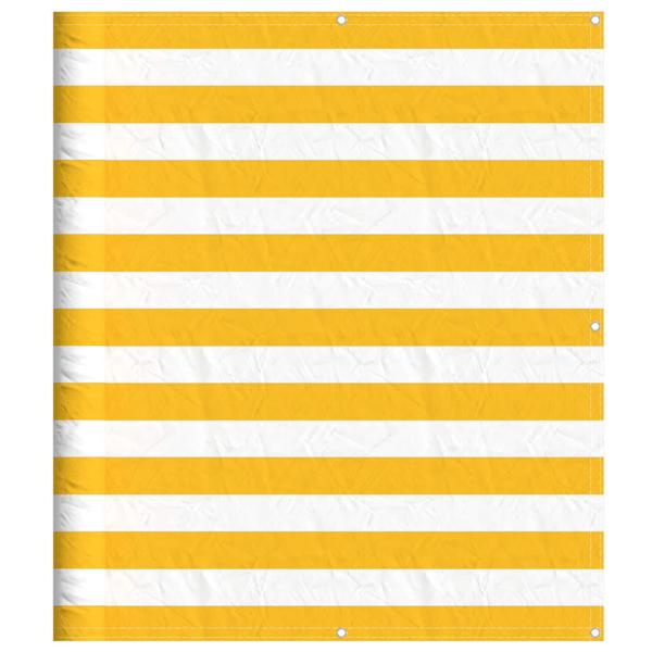 Balkon-Sichtschutz Gelb und Weiß Gestreift 120x700 cm