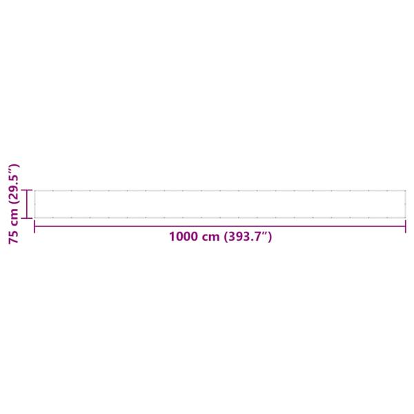 Balkon-Sichtschutz Orange 75x1000 cm 100 % Polyester-Oxford